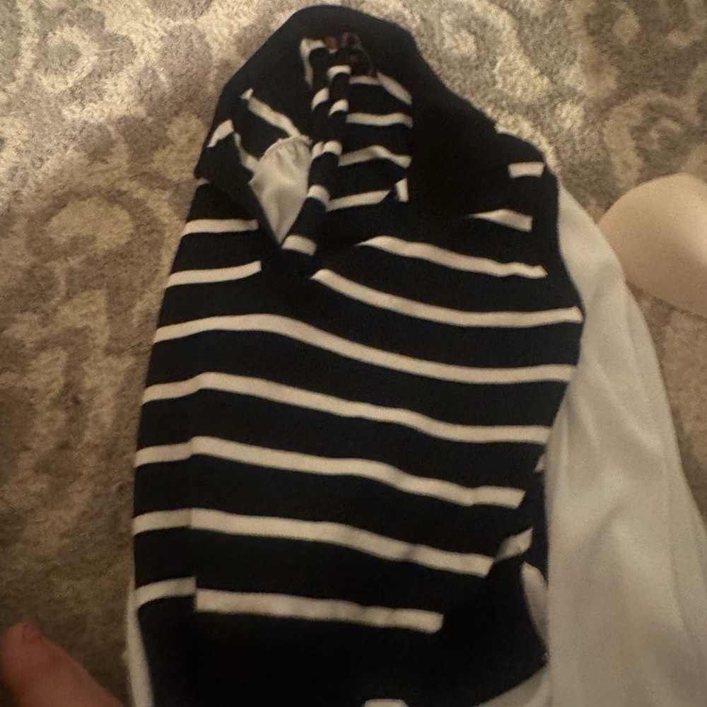 Belldini Monochrome Striped Knit Top